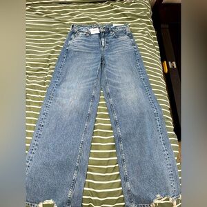 High-Waisted-Baggy Wide Leg Jeans